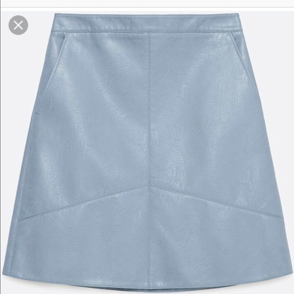 Zara faux leather high waisted skirt.
